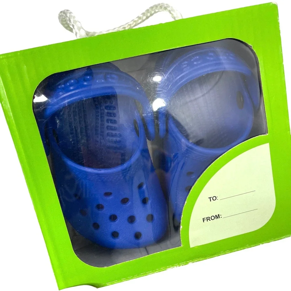 NEW‎ in Box Crocs baby clogs Size C2/C3 blue bolt